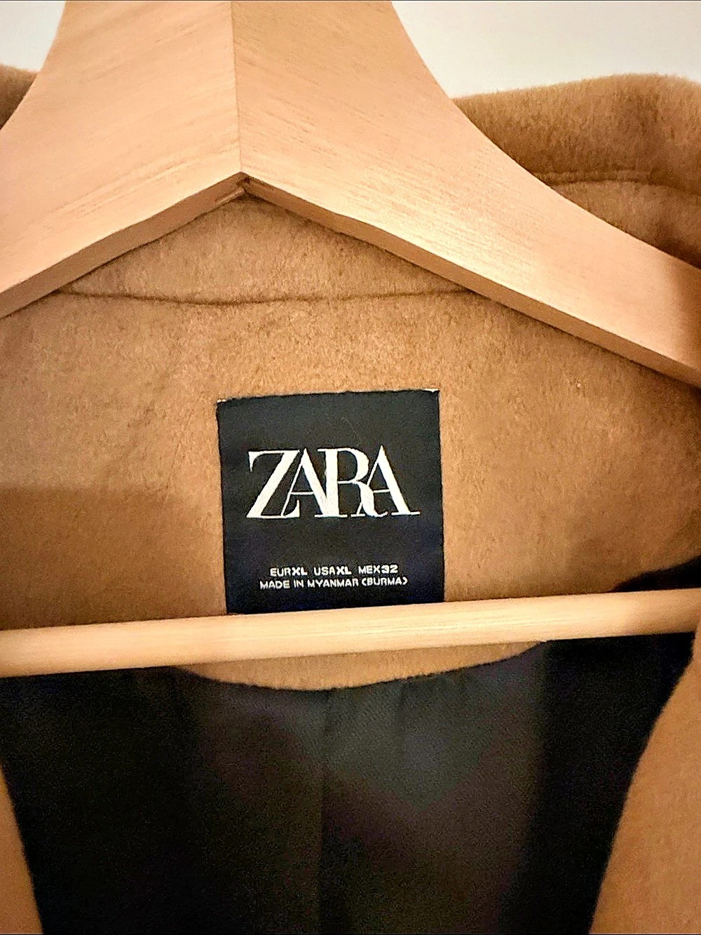Zara Camel Single-Button Coat - Picture 3 of 3